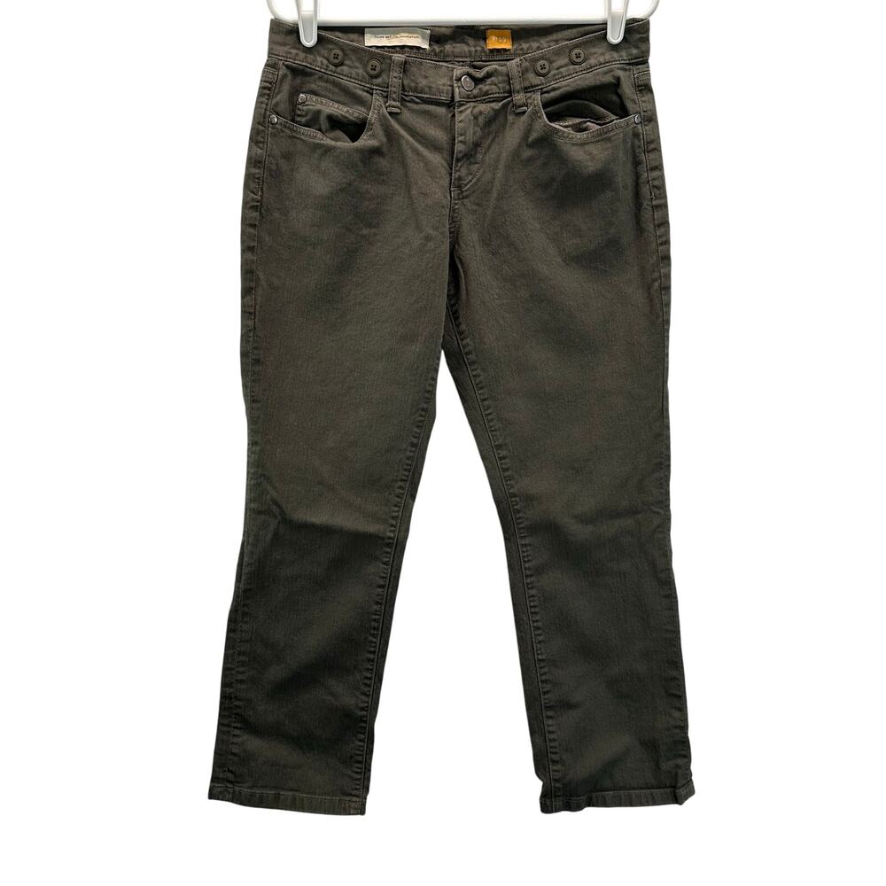 Anthropologie Pilcro Olive Green Pants Jeans with Suspender Buttons 29 Straight